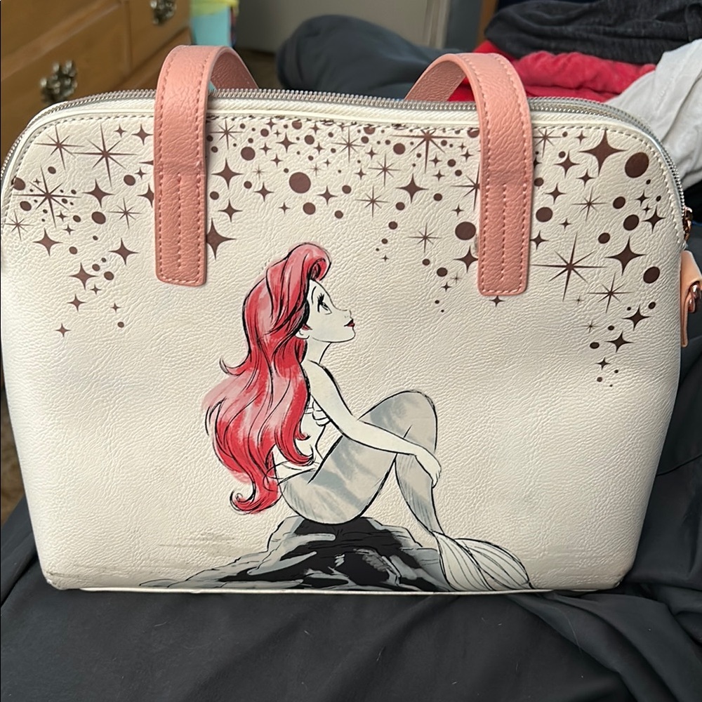 Ariel Inspired White and Pink Satchel